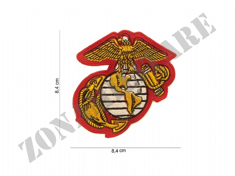 Patch Termo Adesiva Ricamata Logo Us Marine Corps