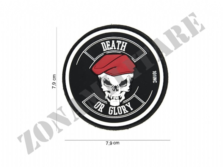 Patch Gommata Death Or Glory Black Con Velcro