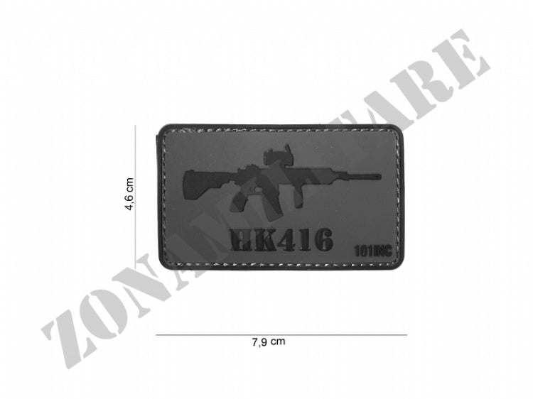Patch Gommata Hk416 Colore Gray Con Velcro