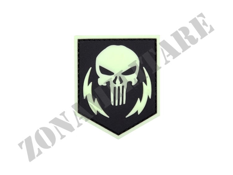 Patch 3D Pvc Punisher Thunder Strokes Clow In The Dark