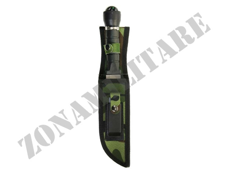 Coltello Survival Con Fodero Woodland E Bussola Fosco