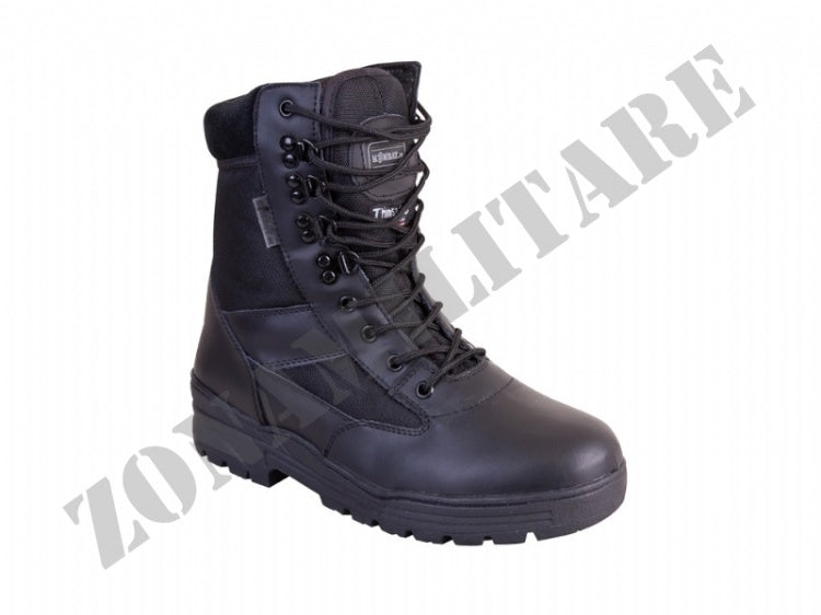 Anfibo Kombat Patrol Pelle E Cordura Nero