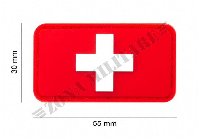 Swiss Flag Rubber Patch Jtg Color Version