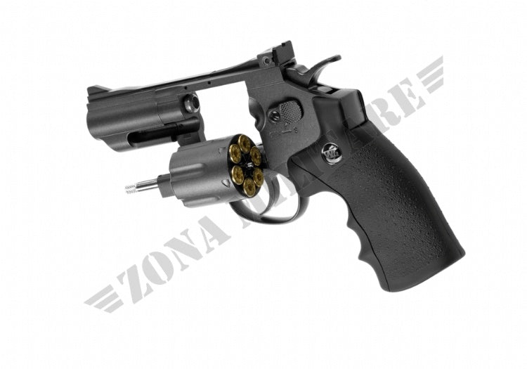 Revolver 2.5 Inch Custom Full Metal Black Co2 Wingun