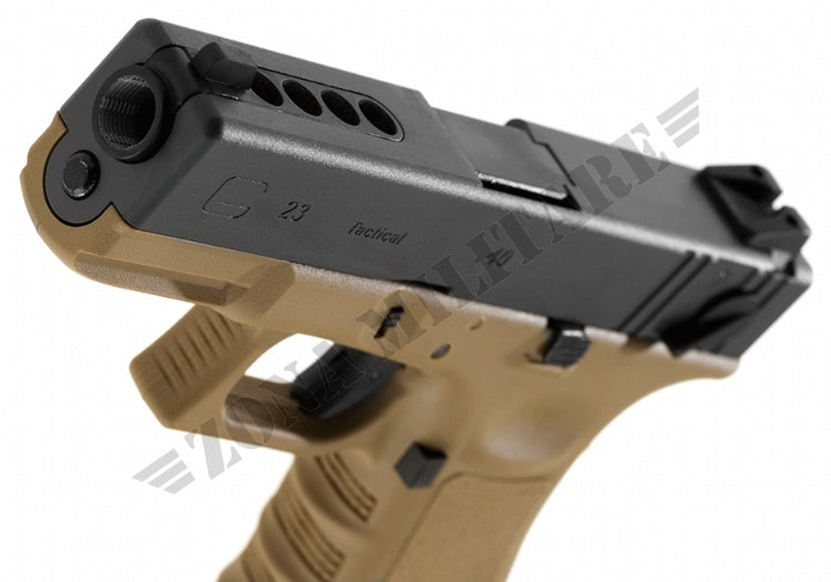 Pistola Glock G23 Metal Version Gbb We Black And Tan Version
