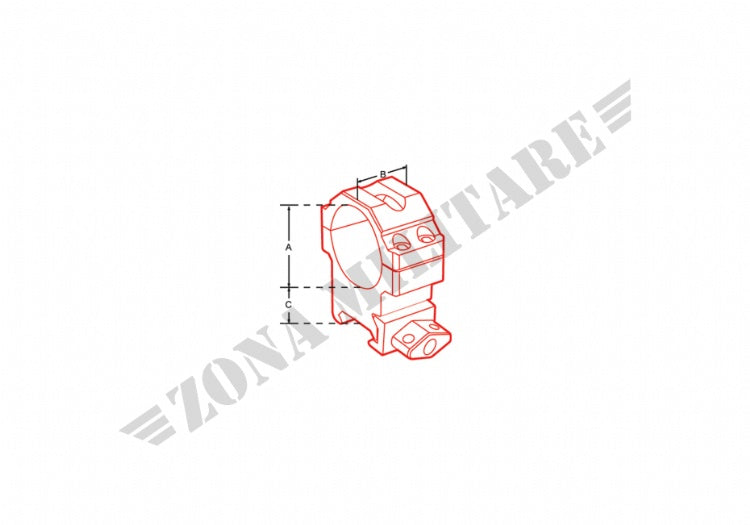 Anelli 25.4Mm Cnc Mount Rings High Leapers