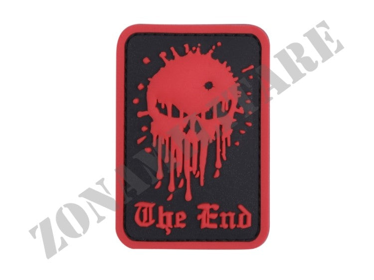 Patch 3D Pvc Teschio The End Rosso Gommata