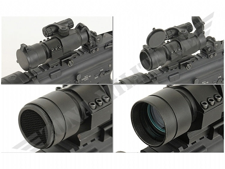 Red Dot Sight W/ Flash Killer In Alluminio Nero