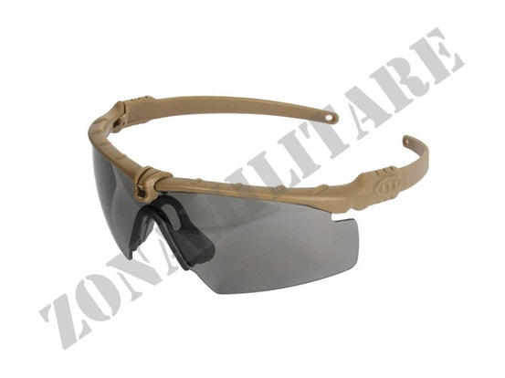 Occhiale Protettivo Tactical Dark Earth Lente Scura