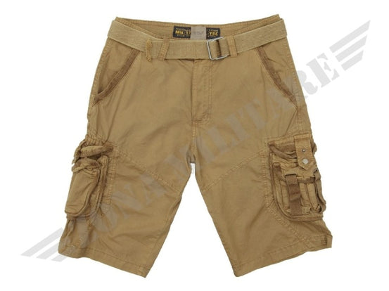 Bermuda Miltec Vintage Colorazione Kaky Con Cintura