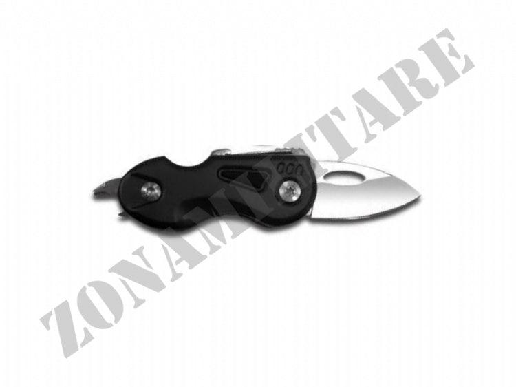 Coltello Multifunzione Con Moschettone Tot Black