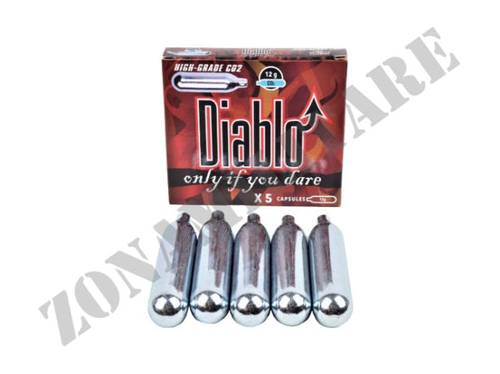 Confezione da 5 Fialette di CO2 da 12gr Diablo