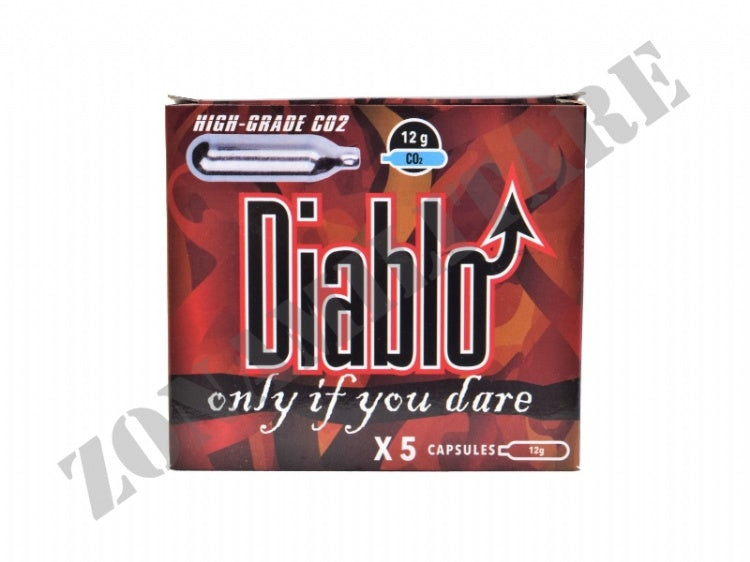 Confezione da 5 Fialette di CO2 da 12gr Diablo
