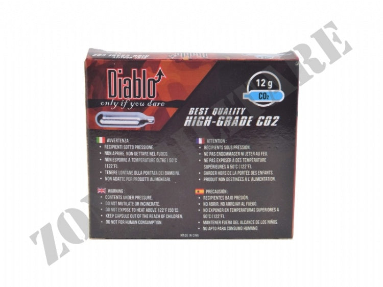 Confezione da 5 Fialette di CO2 da 12gr Diablo