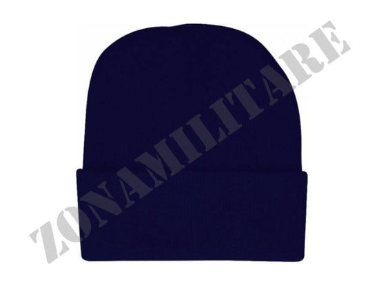 Cappellino Zuccotto Colore Blue Navy In Acrilico