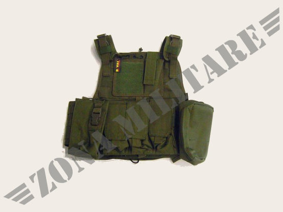 Tactical Vest Royal Giubbino Con Sgancio Rapido Verde