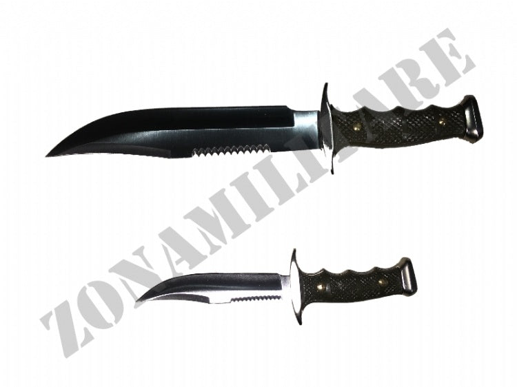 Set Doppio Coltello Caccia Con Fodero Da Cintura Woodland