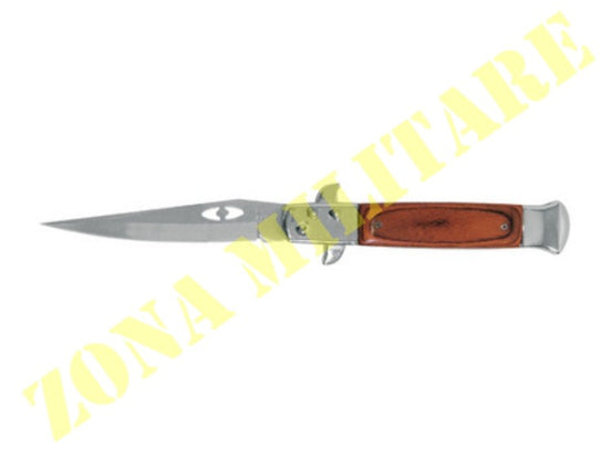 Coltello Royal A Scatto Con Manico In Legno