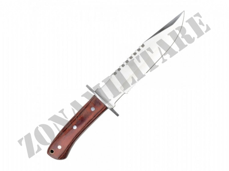Coltello Da Caccia Con Manico In Legno Lama Inox