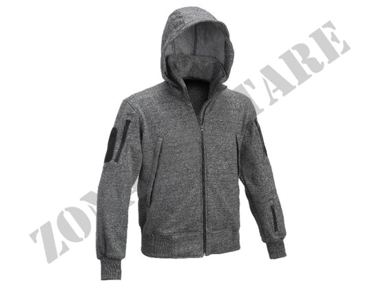 Felpa Tactical Sweater Jacket Defcon 5 Black Melange