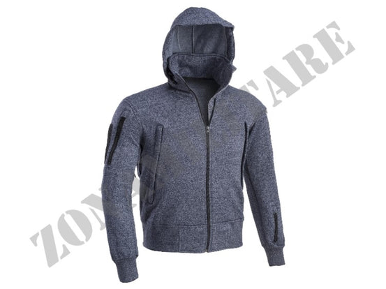 Felpa Tactical Sweater Jacket Defcon 5 Navy Blue Melange