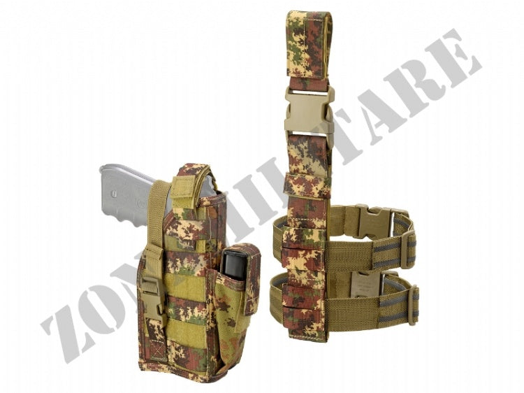 Fondina Cosciale Leg Pistol Holster Defcon 5 Vegetato Italiano