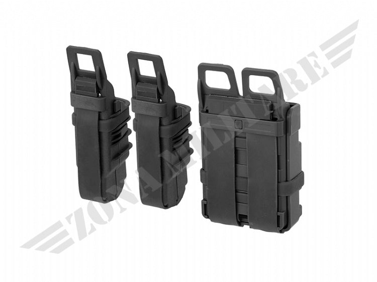 Set Of Polymer Pouches For Magazines Black