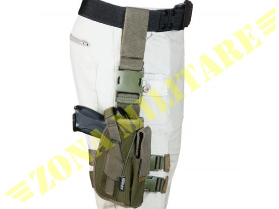 Fondina Cosciale Regolabile In Cordura Verde