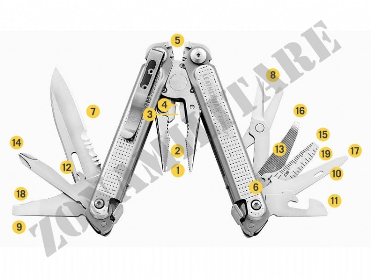 Multifunzione Free P2 Leatherman 19 Utensili