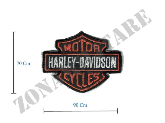 Patch Ricamata Harley Davidson Con Velcro