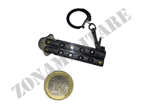Portachiavi Ad Anello Con Coltellino Butterfly Forellato