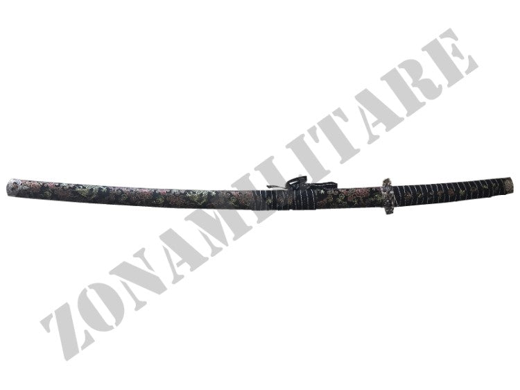 KATANA ORNAMENTALE IN SETA NERA
