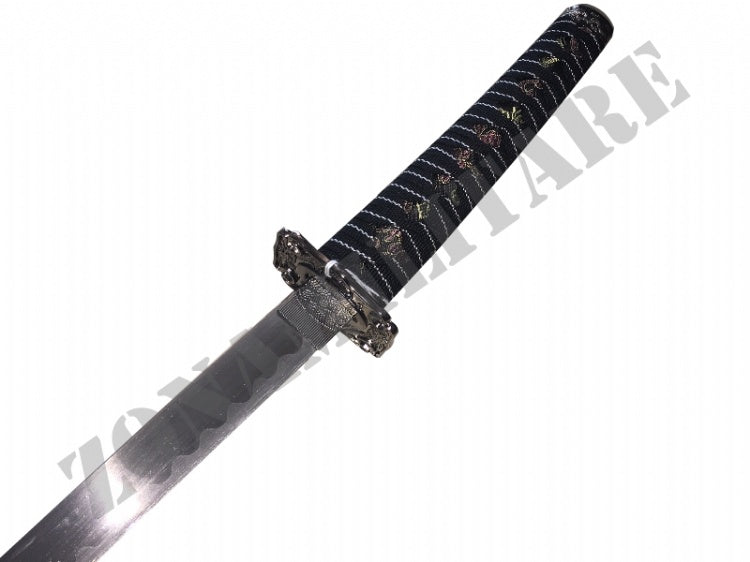 KATANA ORNAMENTALE IN SETA NERA