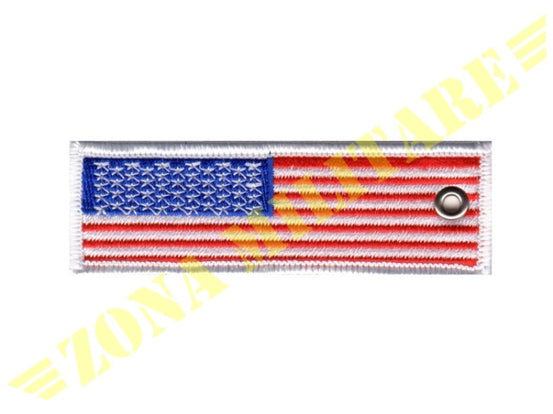 Portachiavi Ricamato Con Occhiello Metallo Usa