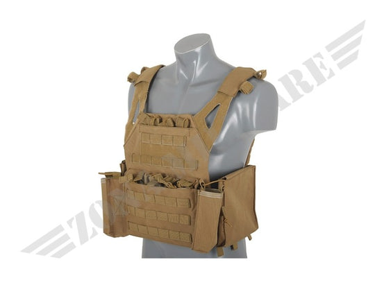 Lightweight Jump Plate Carrier Pouch Set Coyote
