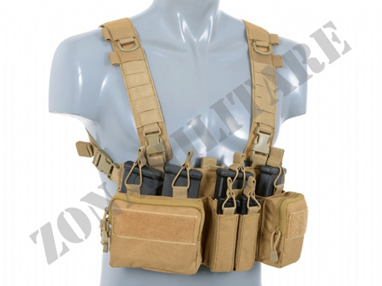 Tattico Buckle Up Recce Sniper Chest Rig Coyote 8 Fields
