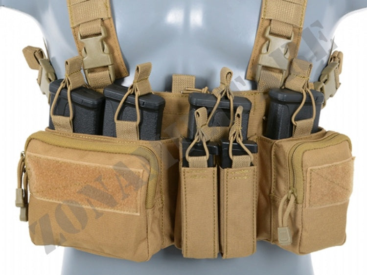 Tattico Buckle Up Recce Sniper Chest Rig Coyote 8 Fields