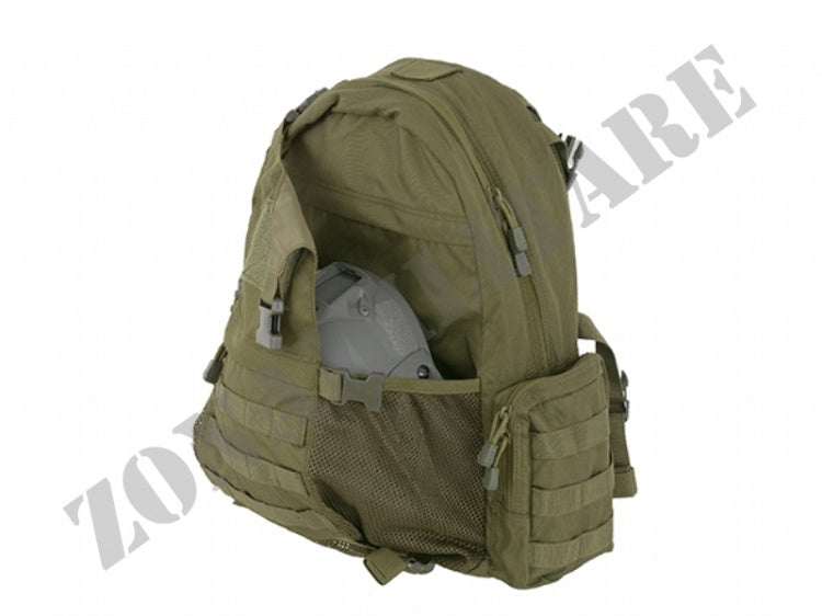 Zaino Tattico 20 Litri Con Tasca Porta Casco 8 Fields Verde Od
