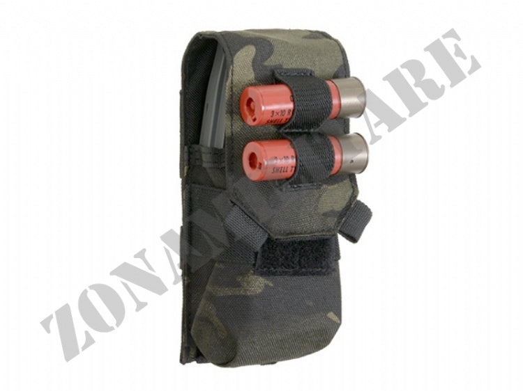 Porta 2 Caricatori 5.56Mm/Cal.12 Magazine Loops Multicam Black 8 Fields