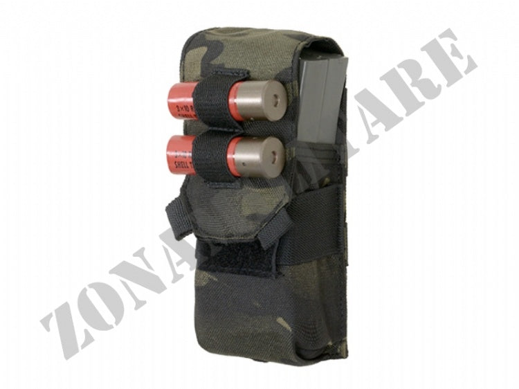 Porta 2 Caricatori 5.56Mm/Cal.12 Magazine Loops Multicam Black 8 Fields