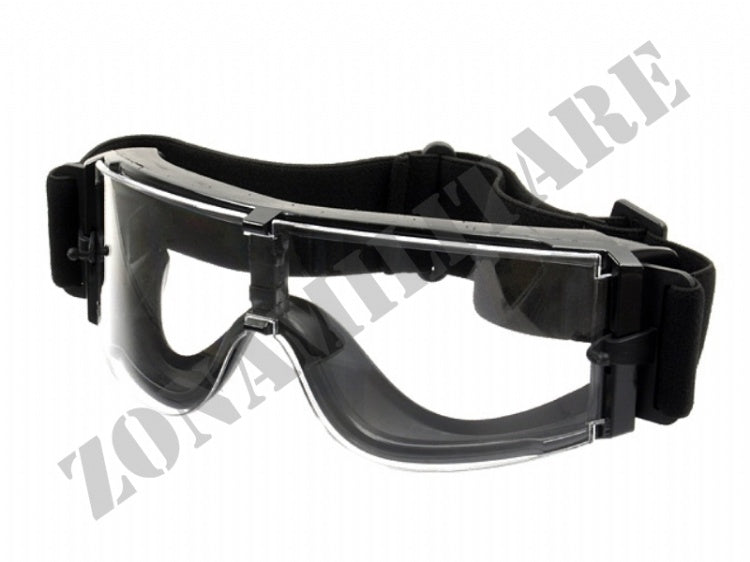 Occhialone Tipo X800 Set 3 Lenti Scocca Nera