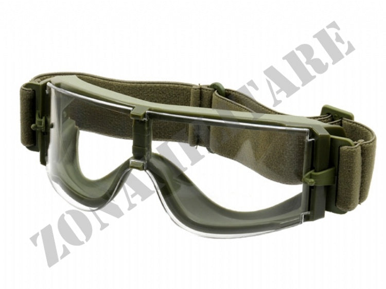 Occhialone Tipo X800 Set 3 Lenti Scocca Od Green