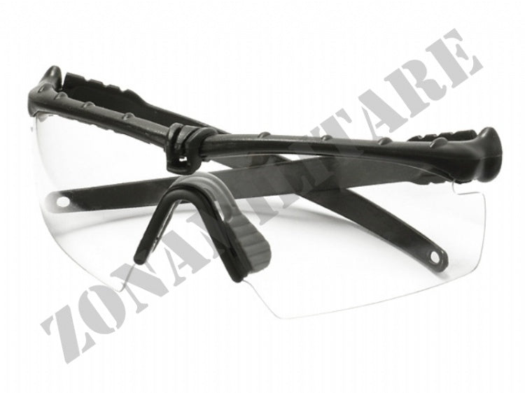 Occhiale Tattico Actical Glasses Black/Clear Pj