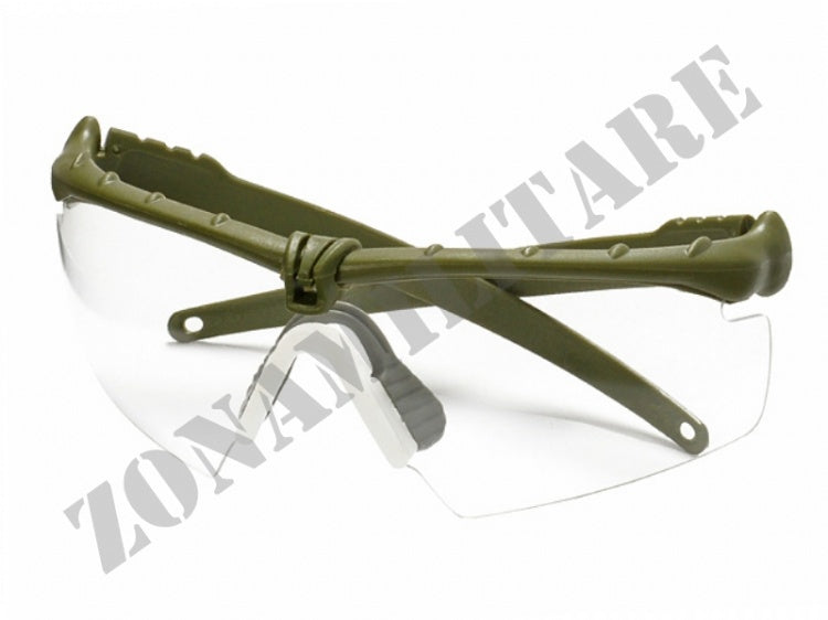 Occhiale Tattico Actical Glasses Olive/Clear Pj