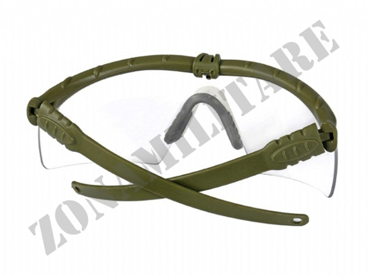 Occhiale Tattico Actical Glasses Olive/Clear Pj
