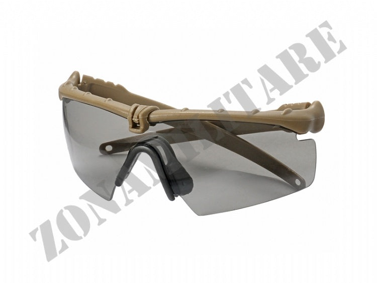 Occhiale Tattico Actical Glasses Tan/Smoke Lens 8 Field