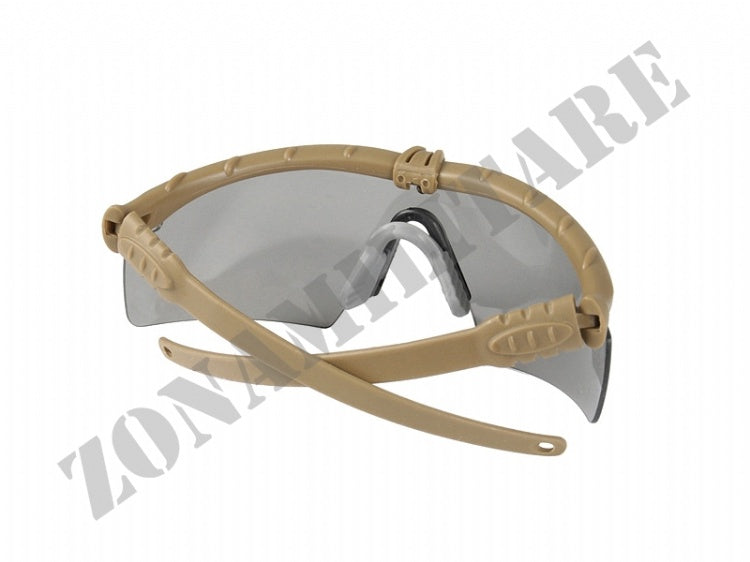 Occhiale Tattico Actical Glasses Tan/Smoke Lens 8 Field
