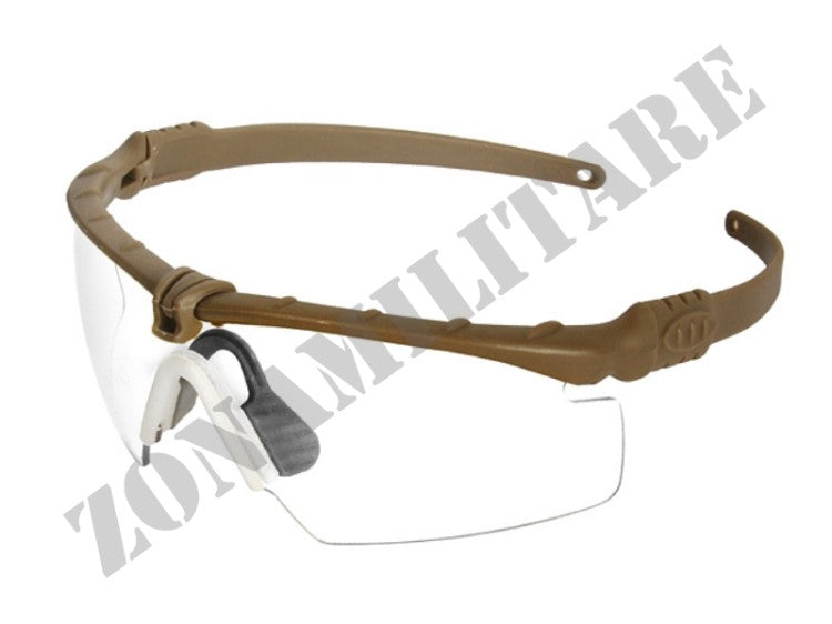 Occhiale Tattico Actical Glasses Tan/Clear Pj