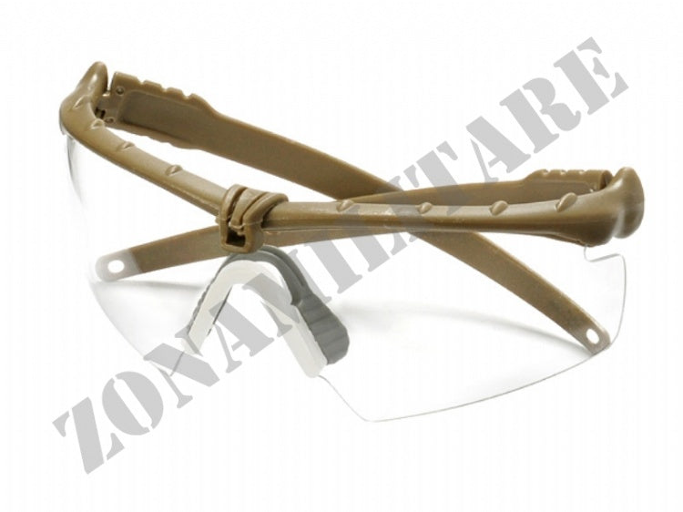 Occhiale Tattico Actical Glasses Tan/Clear Pj