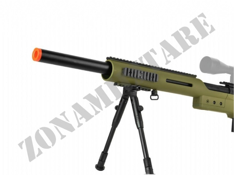 Fucile Sniper Con Bipiede Well Colore Verde Mb4410V